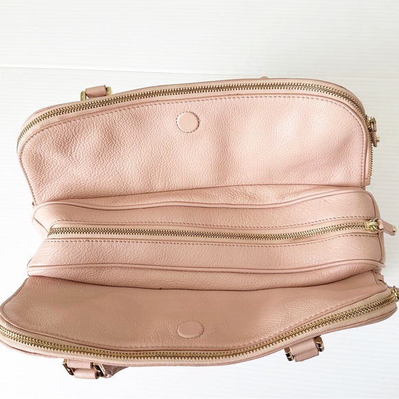Tory Burch Thea Triple Zip Compartment Satchel Porcelain Pink - Picture 12 of 16